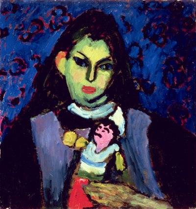 Girl with Doll by Alexej von Jawlensky
